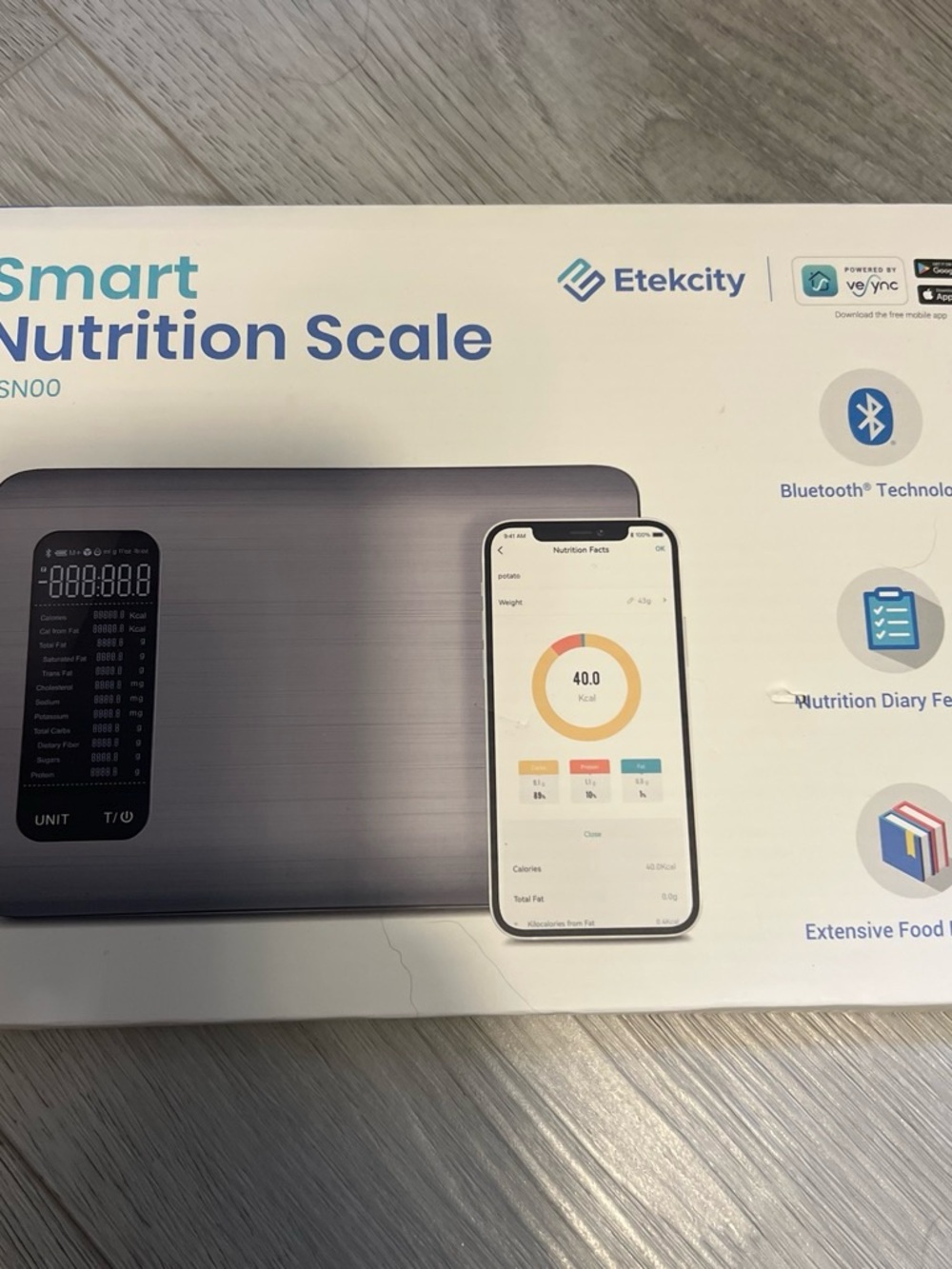 Smart Nutrition Scale - Gray